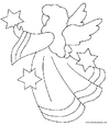 laminas para colorear dibujos de angelitos navide&ntilde;os para navidad 03